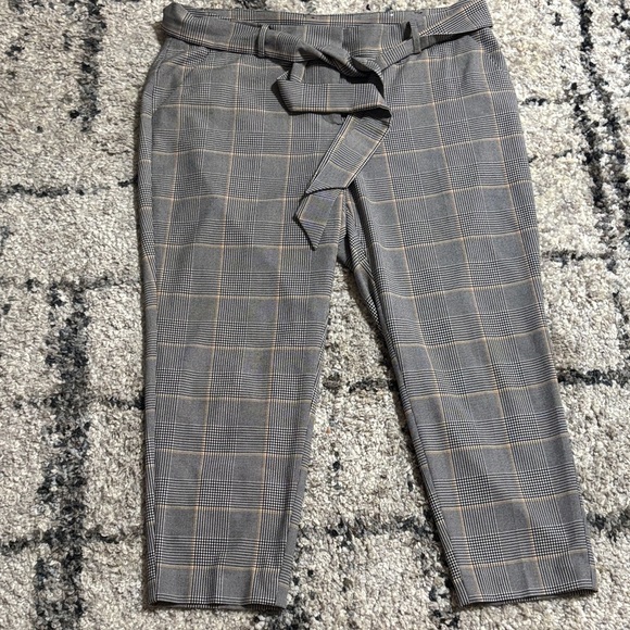 PLUS SIZE !! Lane Bryant Black and Gray Plaid Men's Dress Pants - Picture 1 of 9
